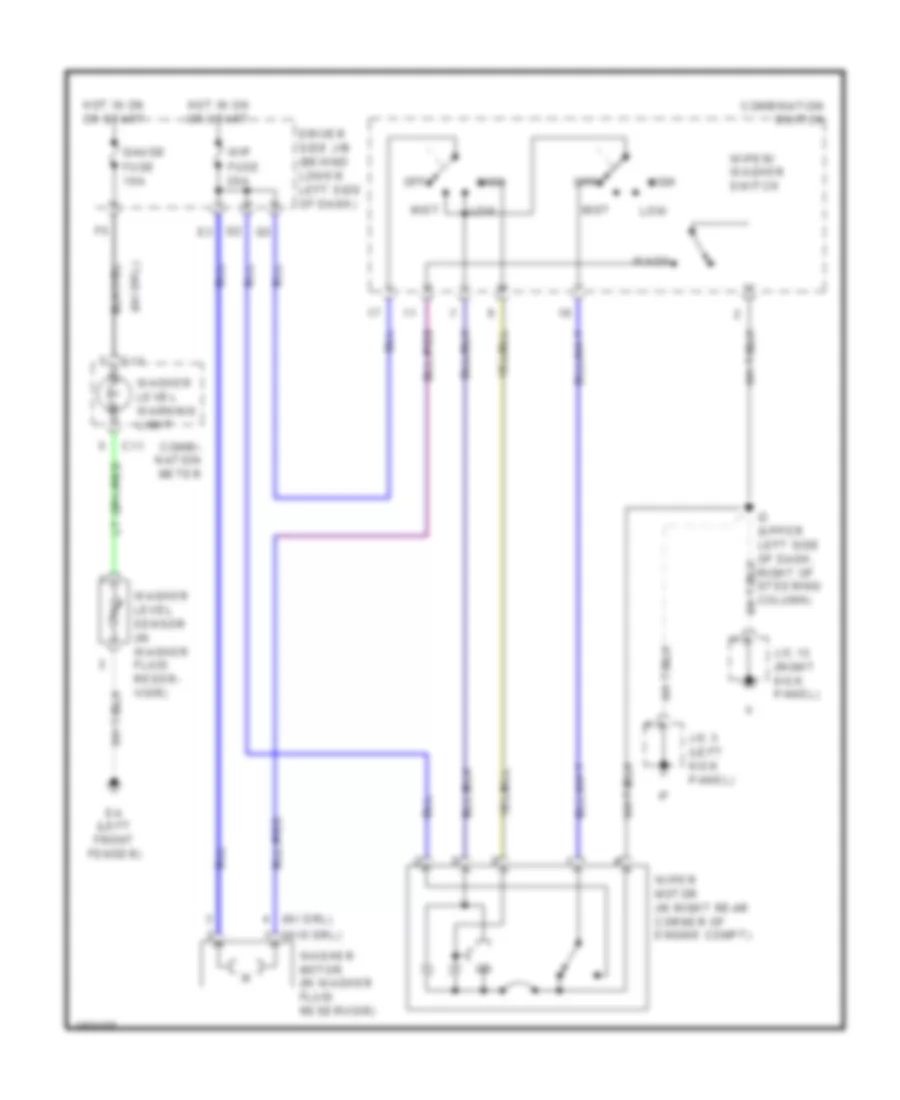 2 Speed Wiper Washer Wiring Diagram for Toyota Tundra SR5 2002