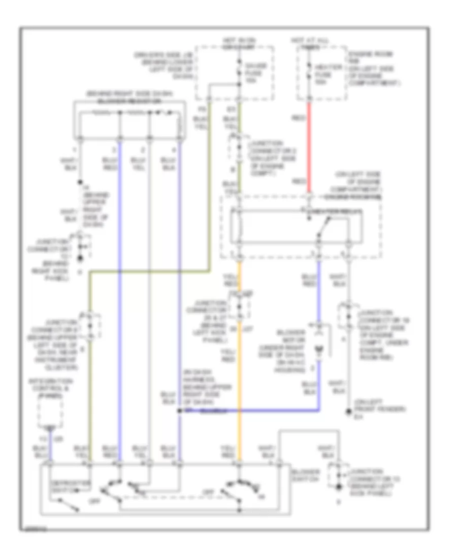 Heater Wiring Diagram Standard Cab for Toyota Tundra 2005