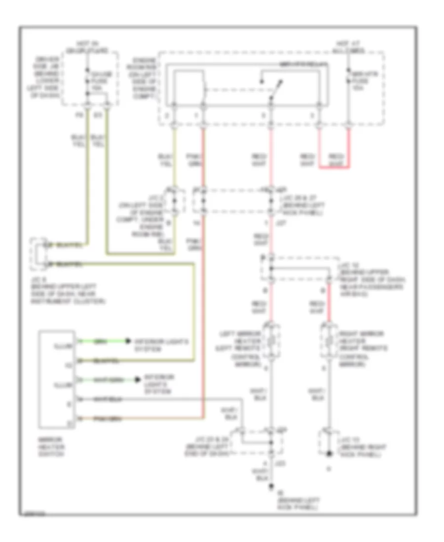 Defoggers Wiring Diagram Access Standard Cab for Toyota Tundra 2005