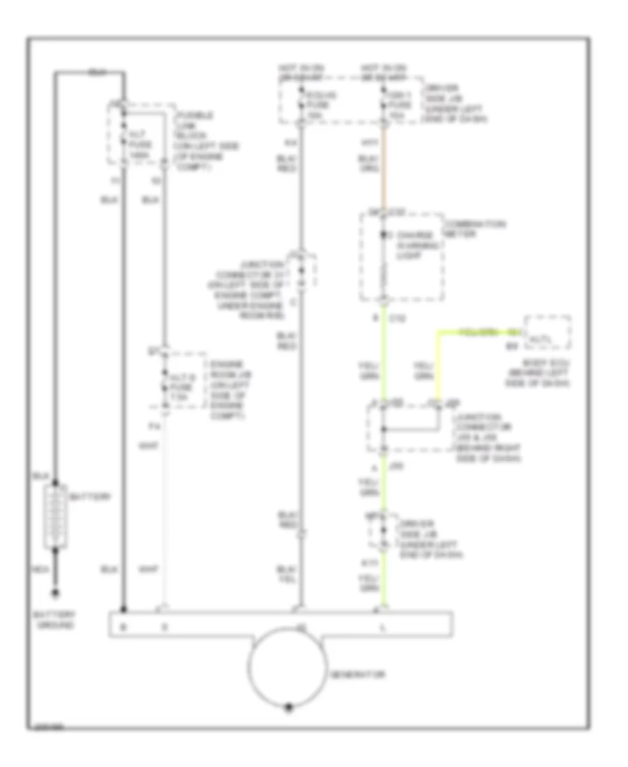 Charging Wiring Diagram, Double Cab for Toyota Tundra 2005