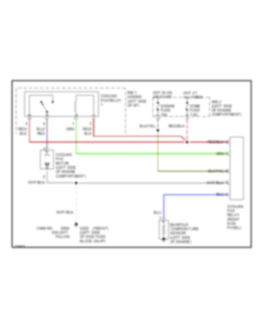 Cooling Fan Wiring Diagram for Toyota Land Cruiser 1990