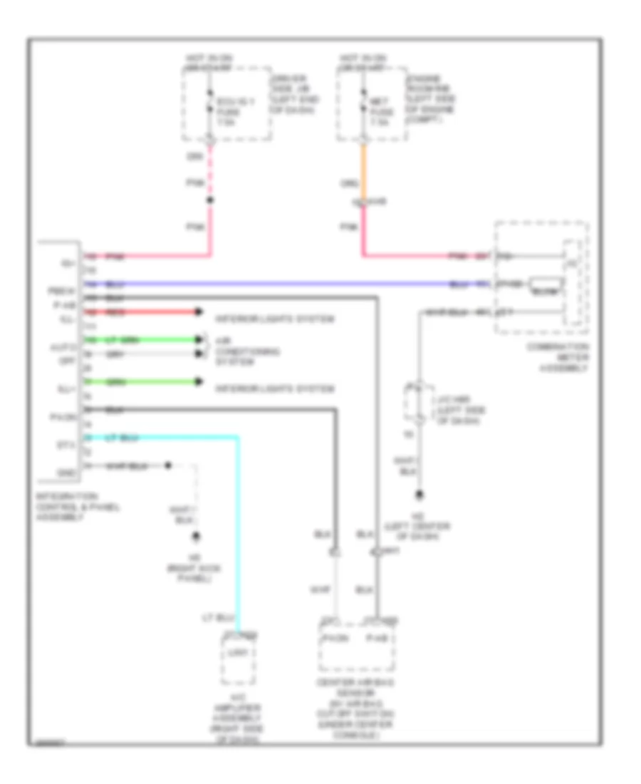 Integration Control and Panel Wiring Diagram for Toyota Sequoia Platinum 2012