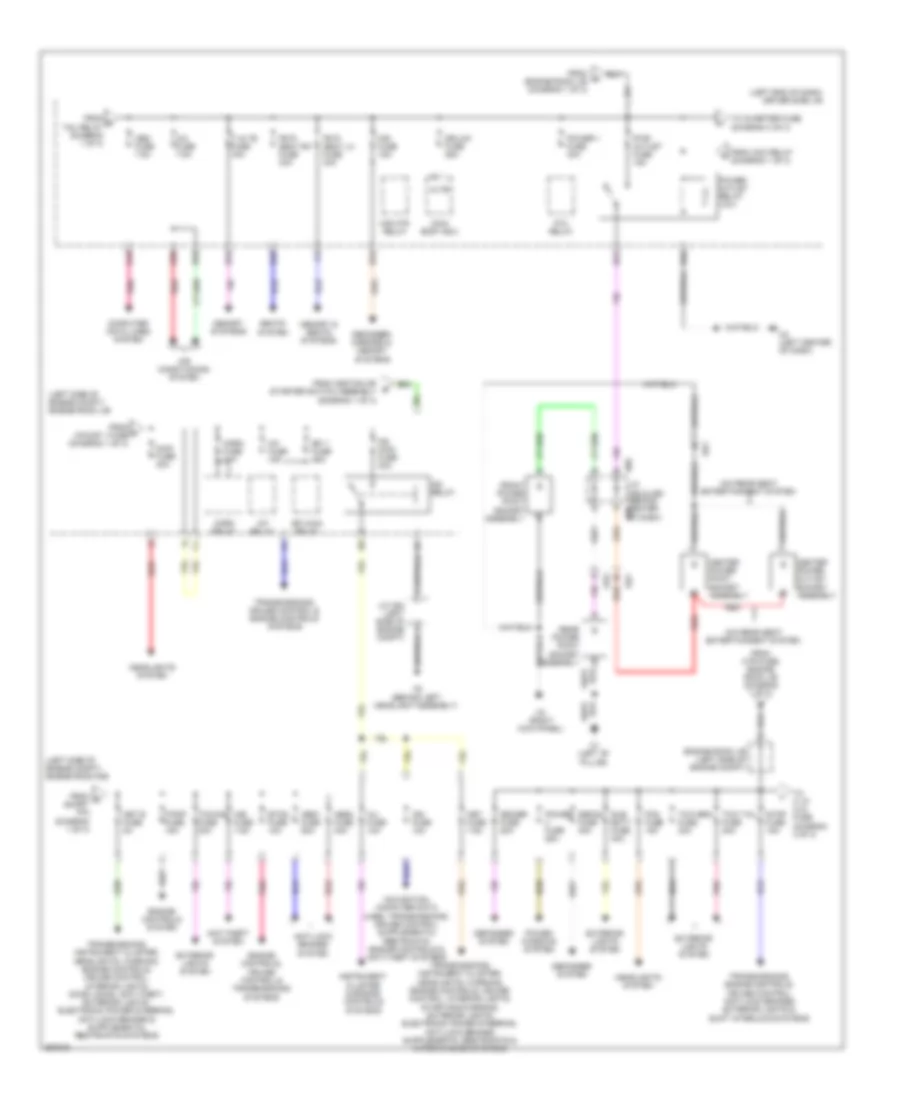 Power Distribution Wiring Diagram (2 of 3) for Toyota Sequoia Platinum 2012