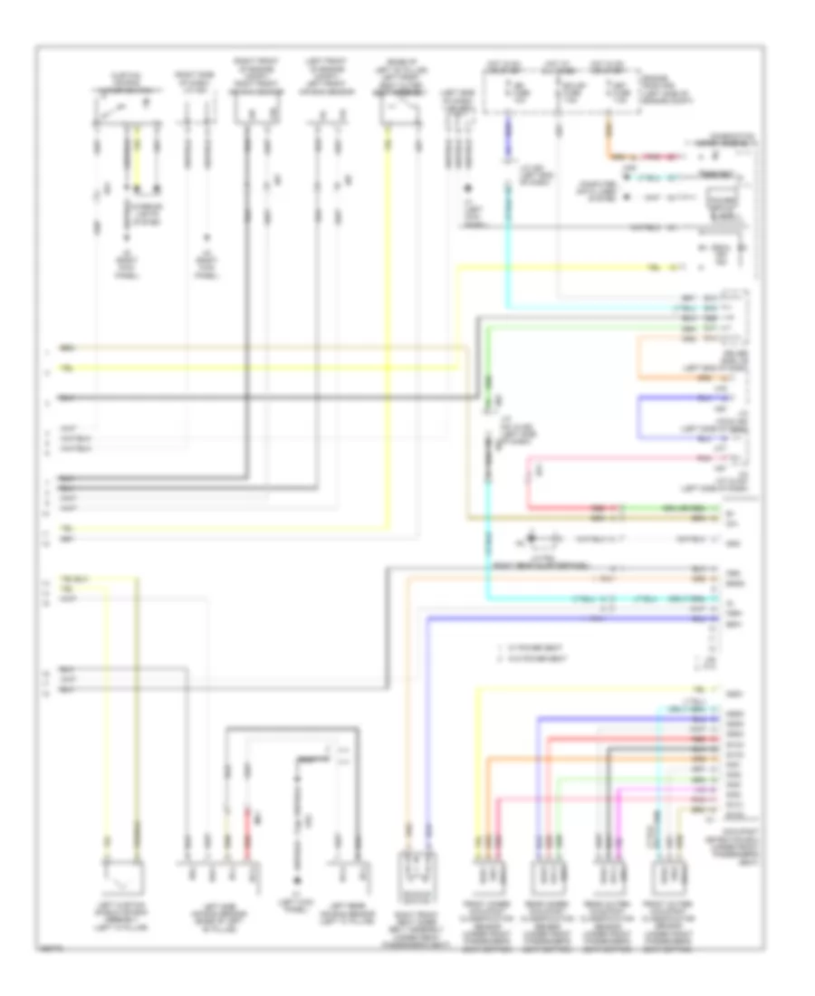 Supplemental Restraints Wiring Diagram 2 of 2 for Toyota Sequoia Platinum 2012