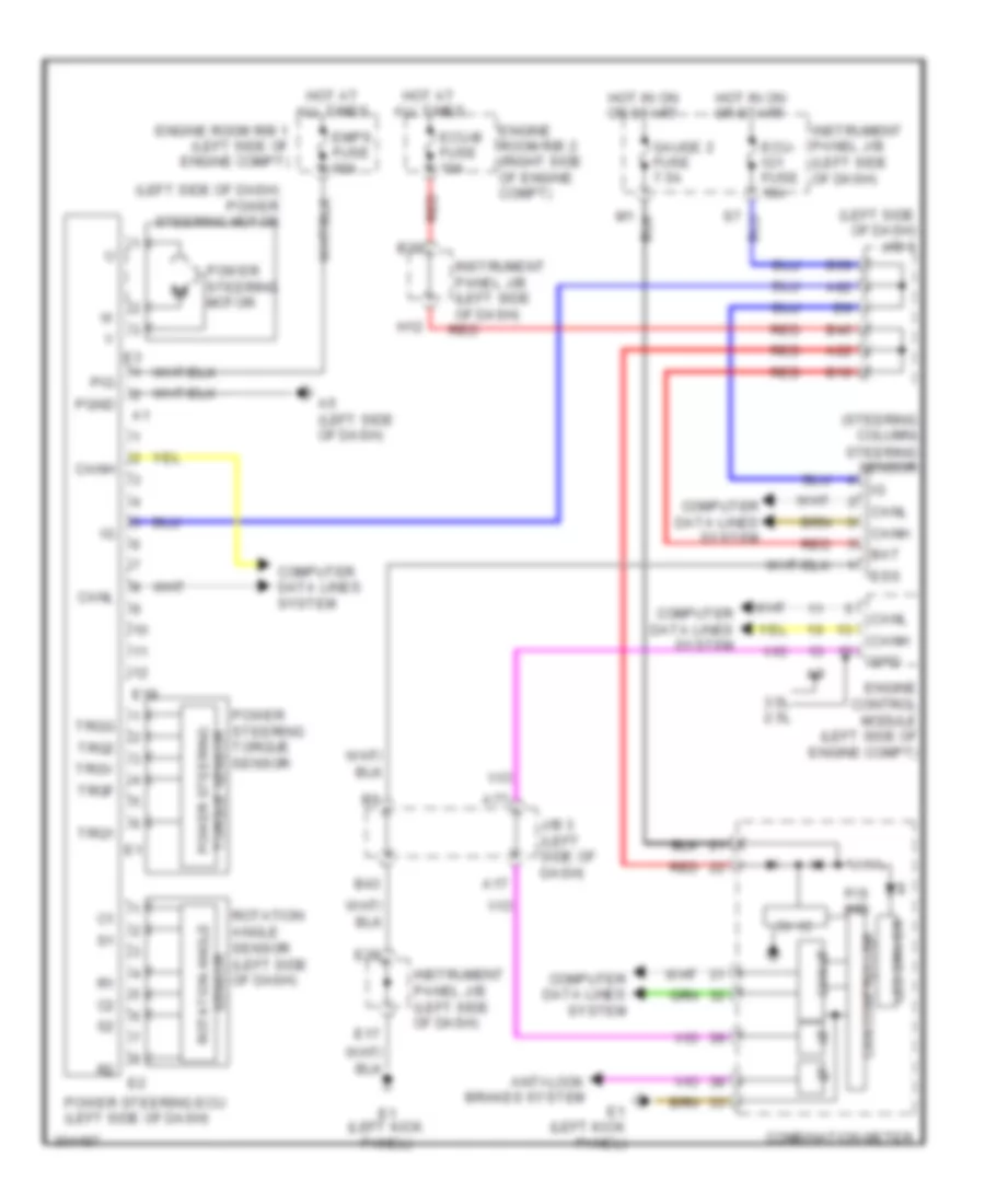 Electronic Power Steering Wiring Diagram for Toyota RAV4 2009