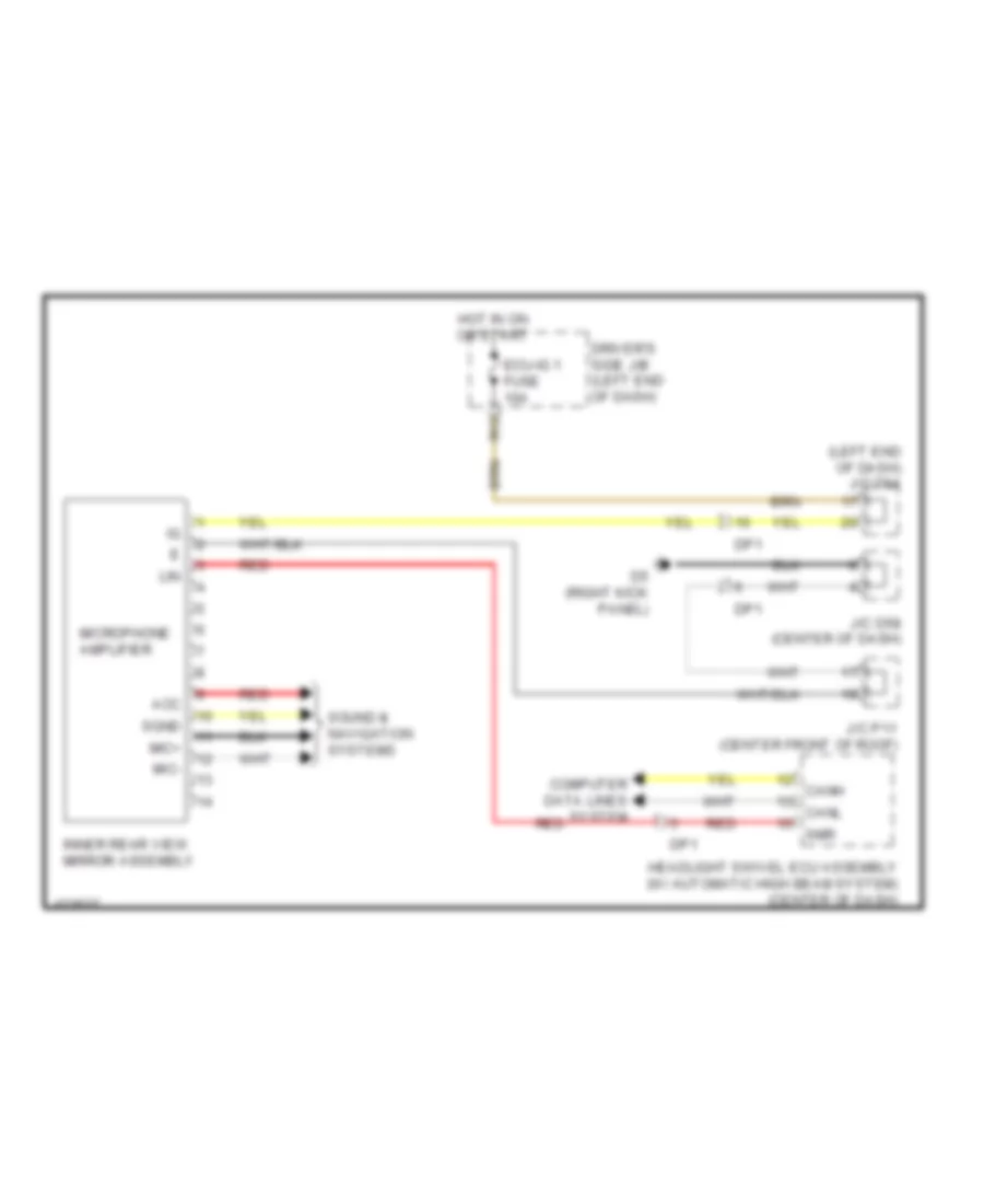 Electrochromic Mirror Wiring Diagram for Toyota Venza Limited 2014