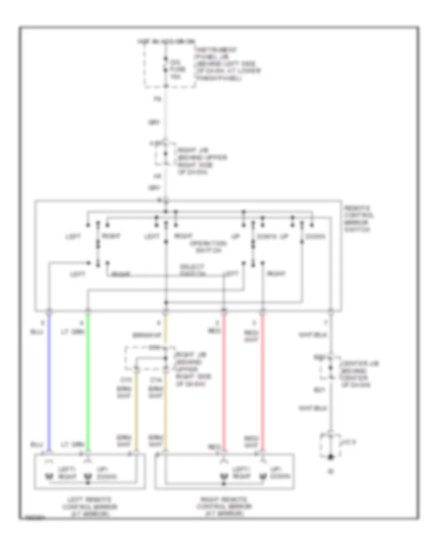 Power Mirror Wiring Diagram for Toyota Corolla LE 2004