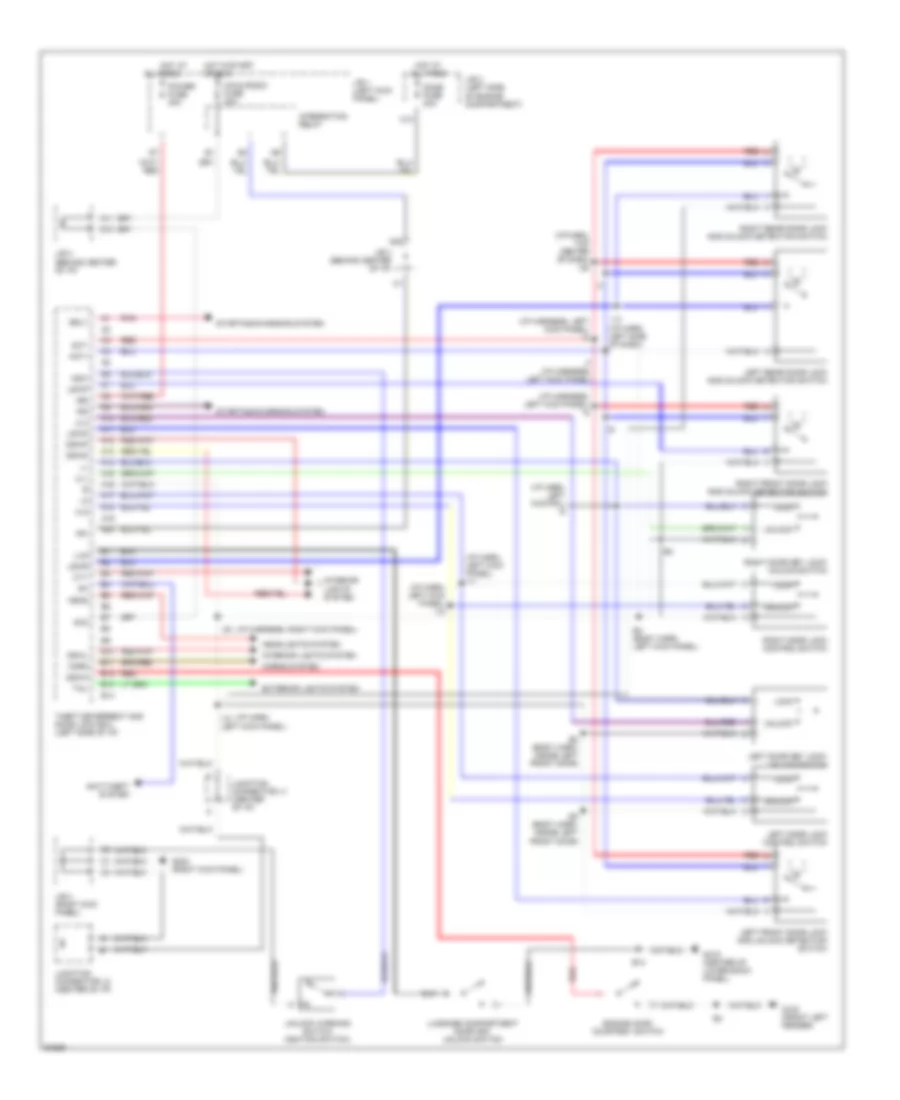 Power Door Lock Wiring Diagram with Anti theft for Toyota Corolla DX 1997