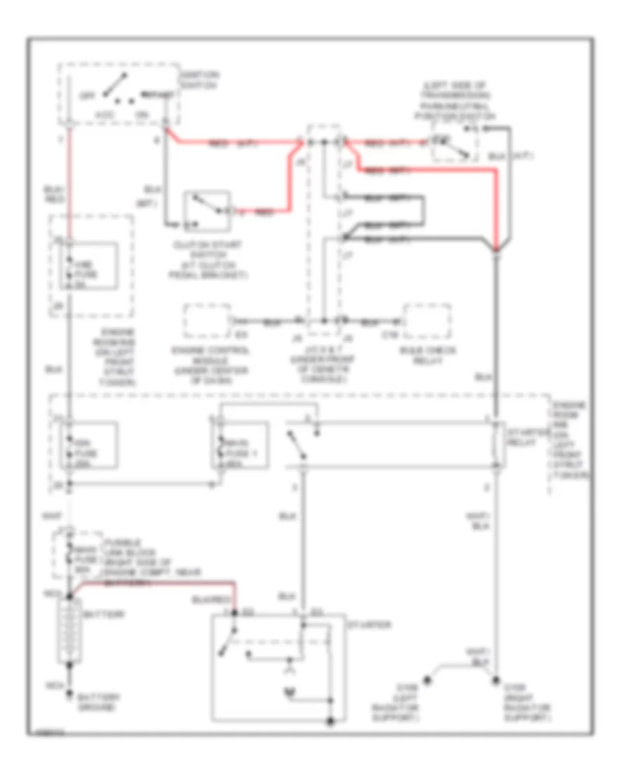 Starting Wiring Diagram for Toyota RAV4 2000
