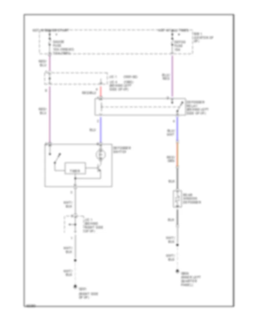 Defogger Wiring Diagram for Toyota Previa DX 1993