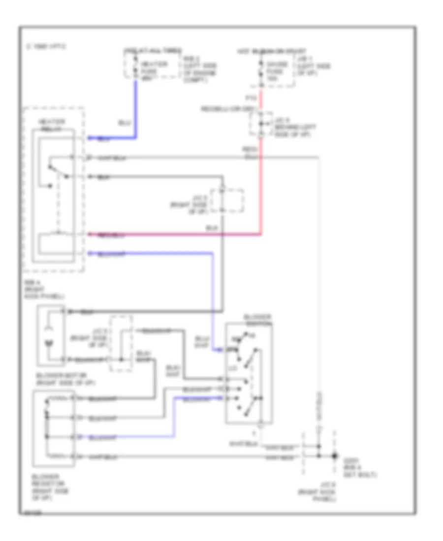 Heater Wiring Diagram for Toyota Celica GT 1995