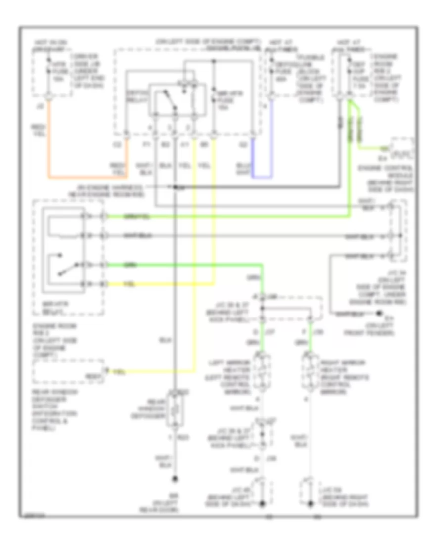 Defoggers Wiring Diagram Double Cab for Toyota Tundra Limited 2005