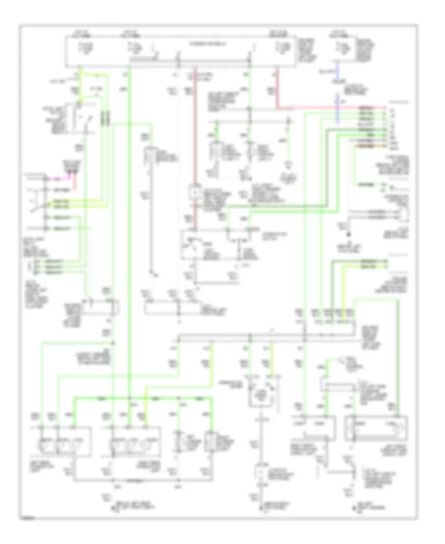 Exterior Lamps Wiring Diagram, AccessStandard Cab for Toyota Tundra Limited 2005