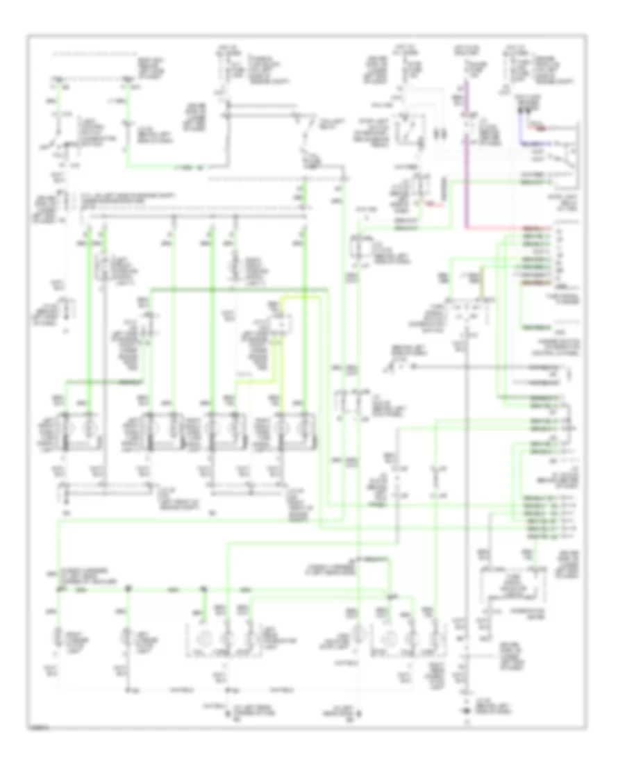 Exterior Lamps Wiring Diagram, Double Cab for Toyota Tundra Limited 2005