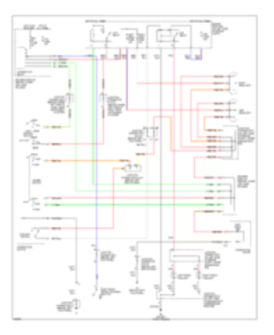 Headlights Wiring Diagram, AccessStandard Cab without DRL for Toyota Tundra Limited 2005