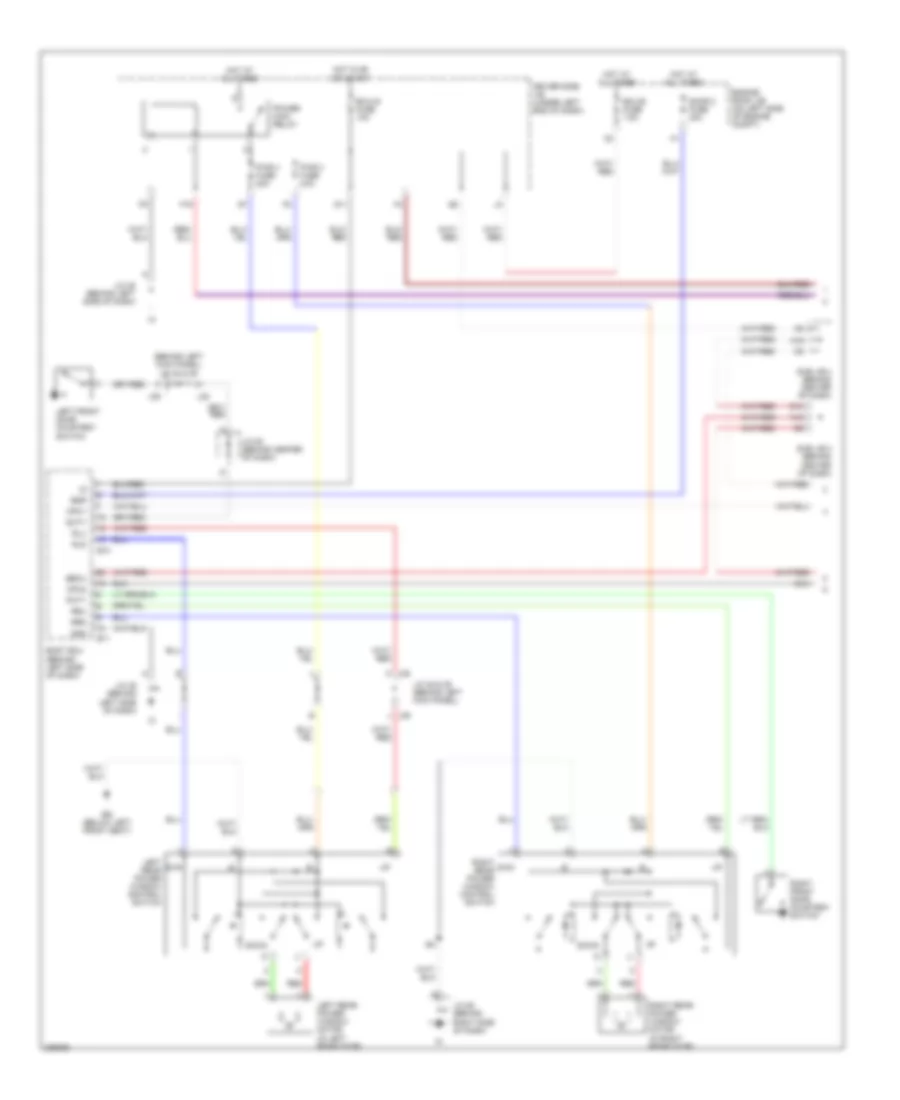 Power Windows Wiring Diagram, Double Cab (1 of 2) for Toyota Tundra Limited 2005