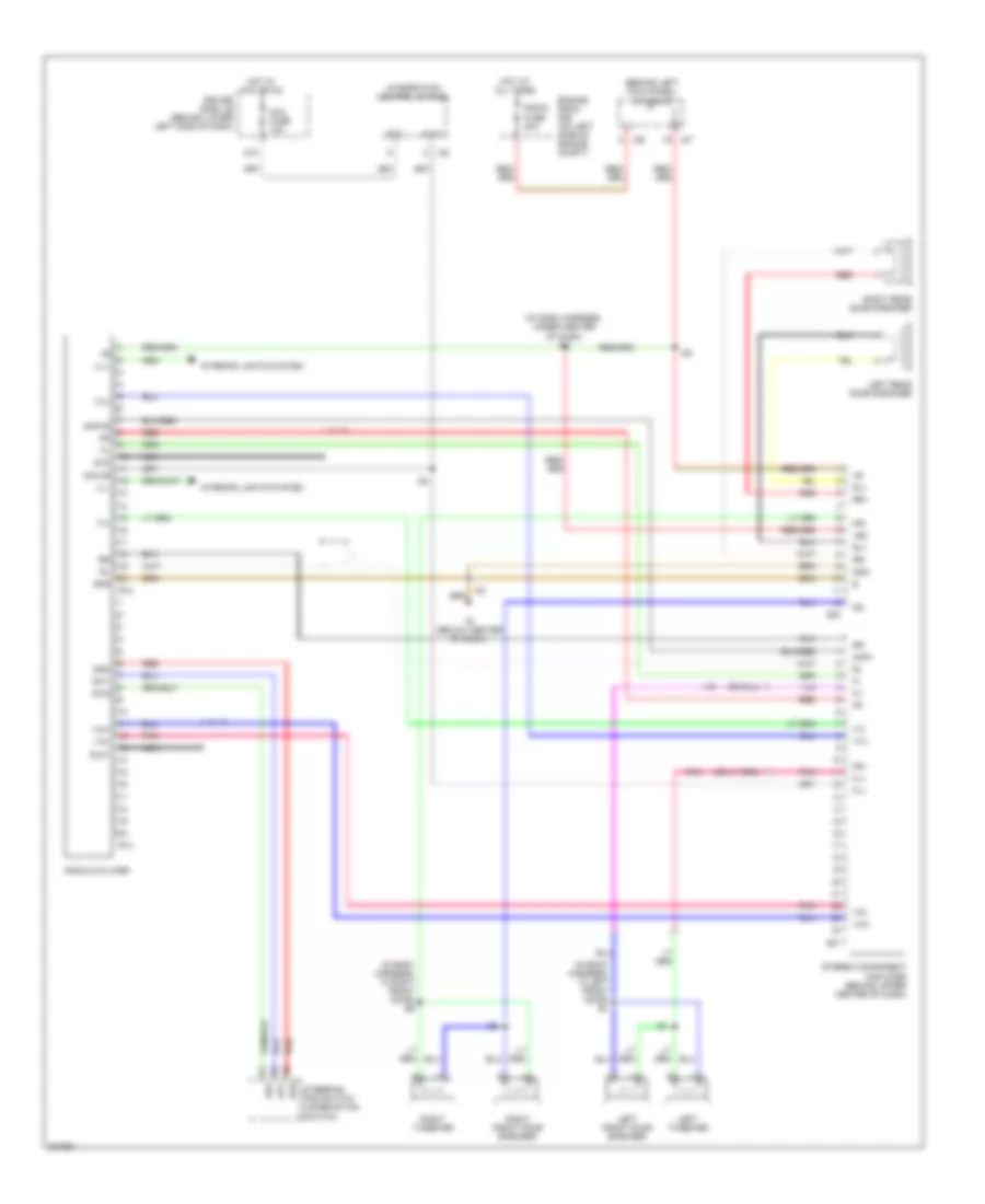 6-Speaker System Wiring Diagram, AccessStandard Cab with Separate Amplifier for Toyota Tundra Limited 2005