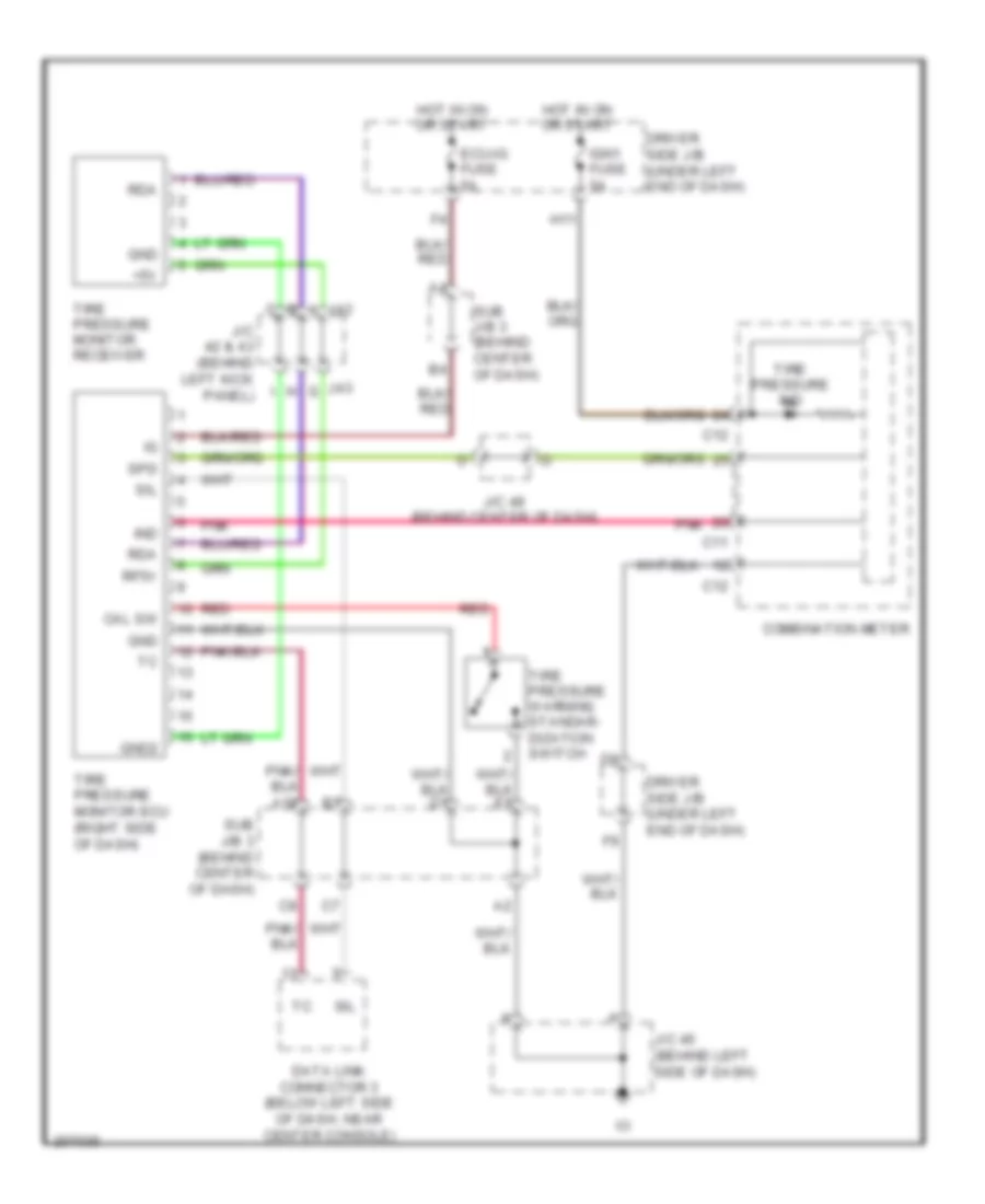Tire Pressure Monitoring Wiring Diagram, Double Cab for Toyota Tundra Limited 2005