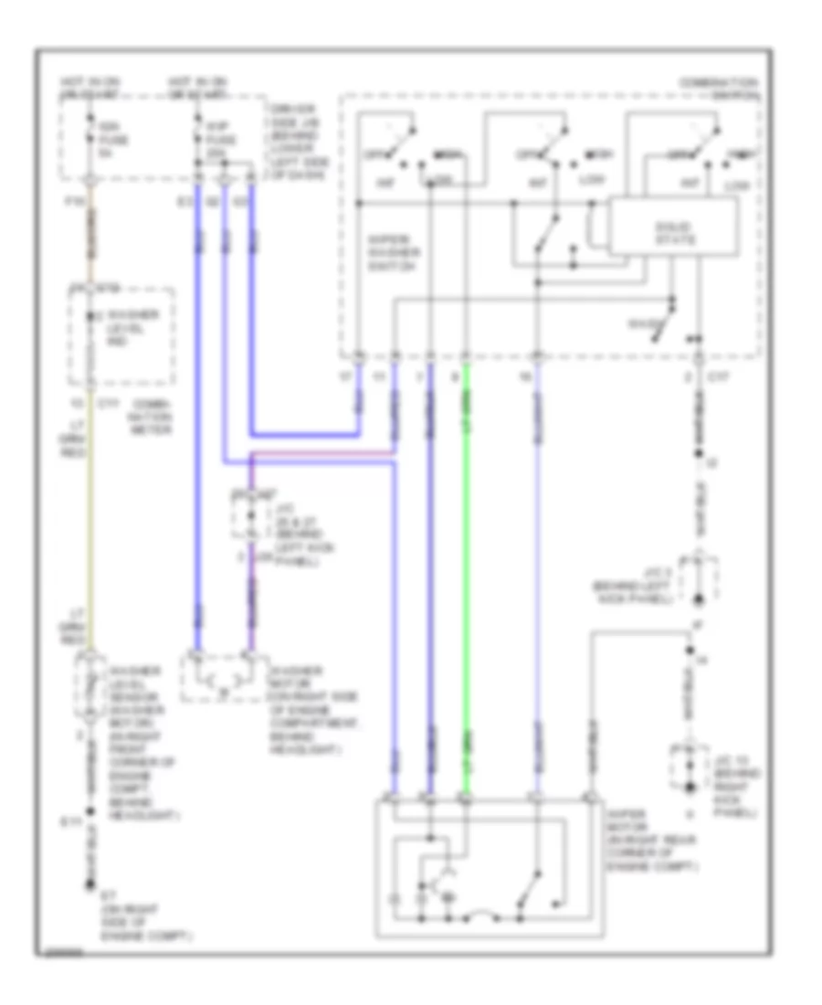 Interval WiperWasher Wiring Diagram, AccessStandard Cab for Toyota Tundra Limited 2005