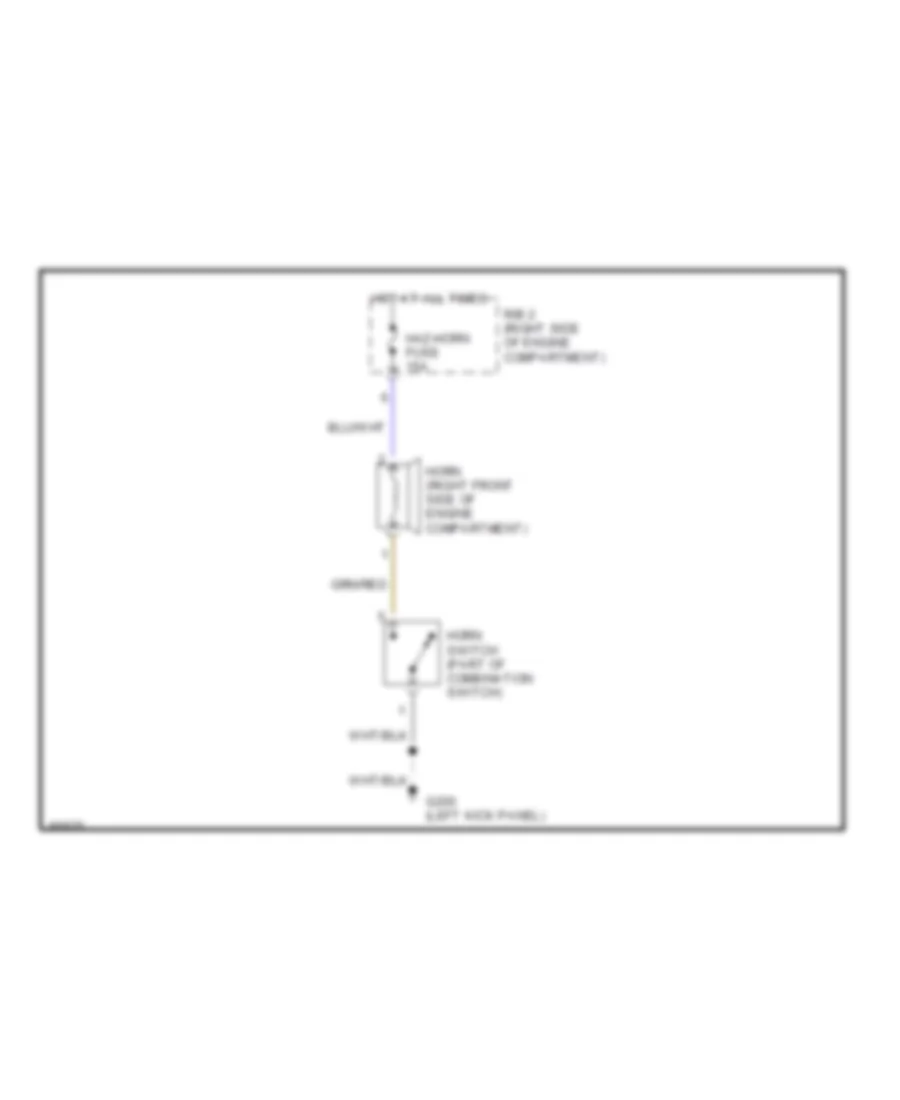 Horn Wiring Diagram for Toyota Pickup 1990