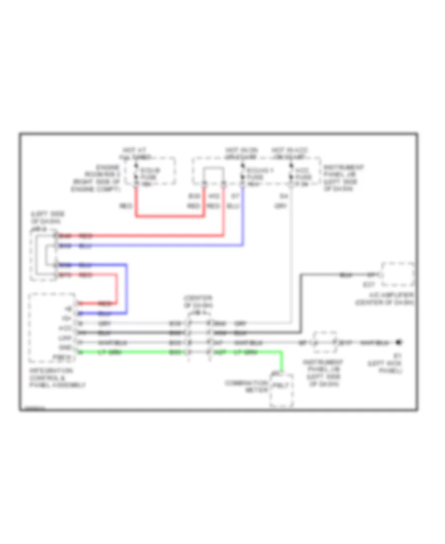 Clock Wiring Diagram with Auto A C for Toyota RAV4 Limited 2009