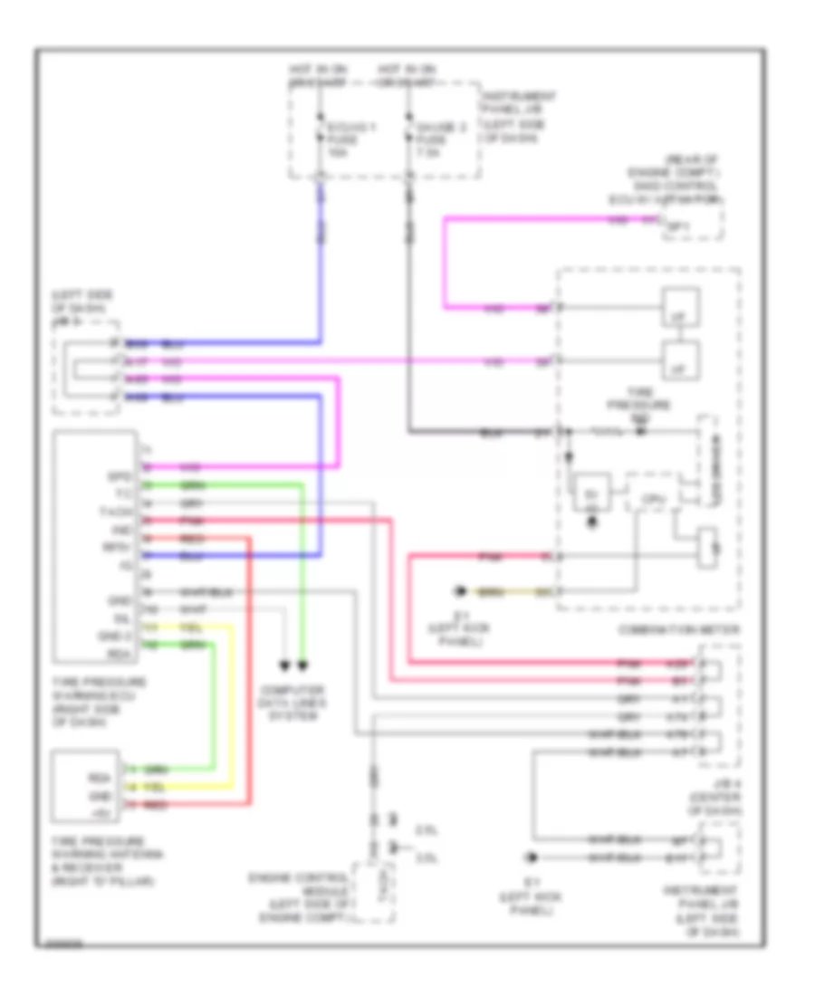 Tire Pressure Monitoring Wiring Diagram for Toyota RAV4 Limited 2009