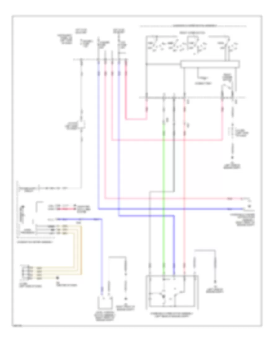 Front WiperWasher Wiring Diagram, without Auto Wiper System for Toyota Sienna 2012