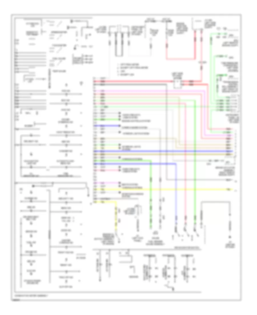 Instrument Cluster Wiring Diagram 1 of 2 for Toyota Sienna 2012