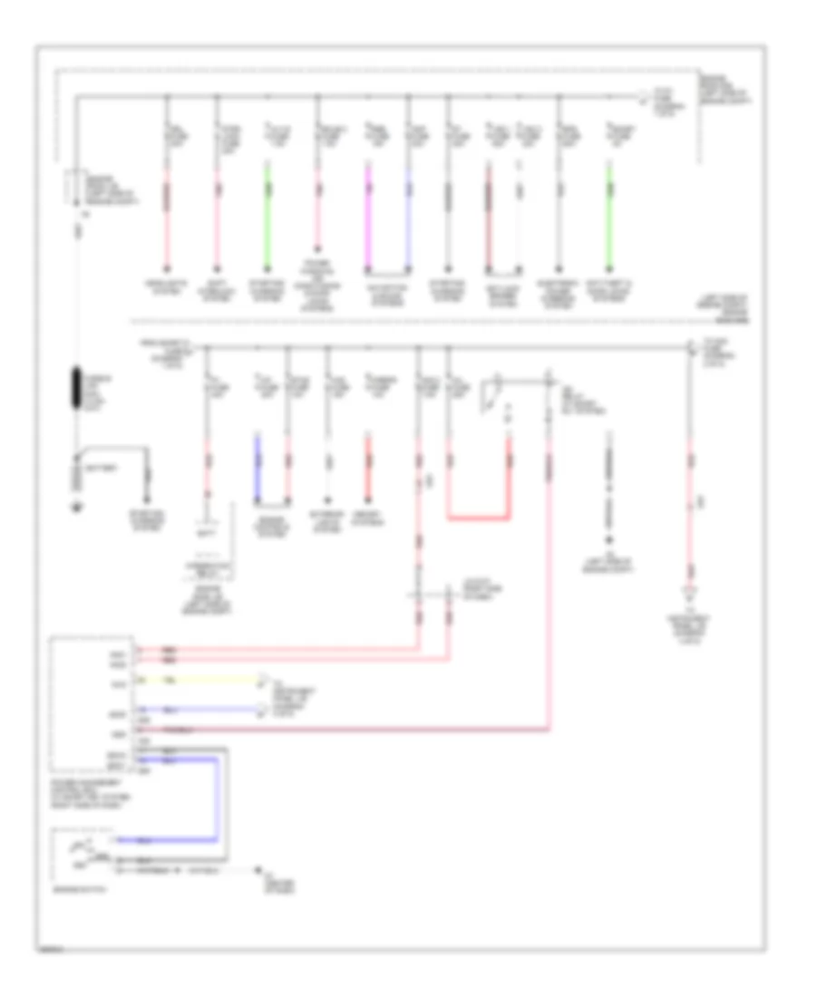 Power Distribution Wiring Diagram 1 of 5 for Toyota Sienna 2012