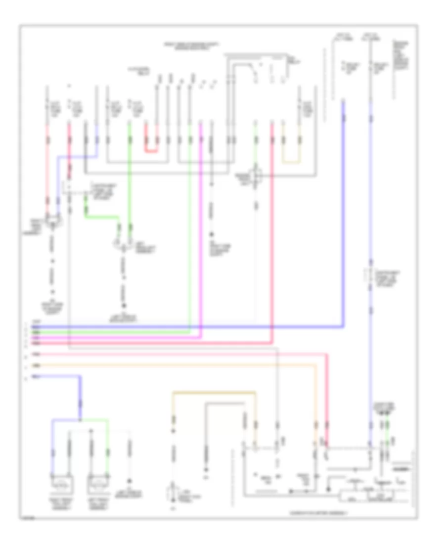 Headlights Wiring Diagram, with DRL (2 of 2) for Toyota Yaris L 2014