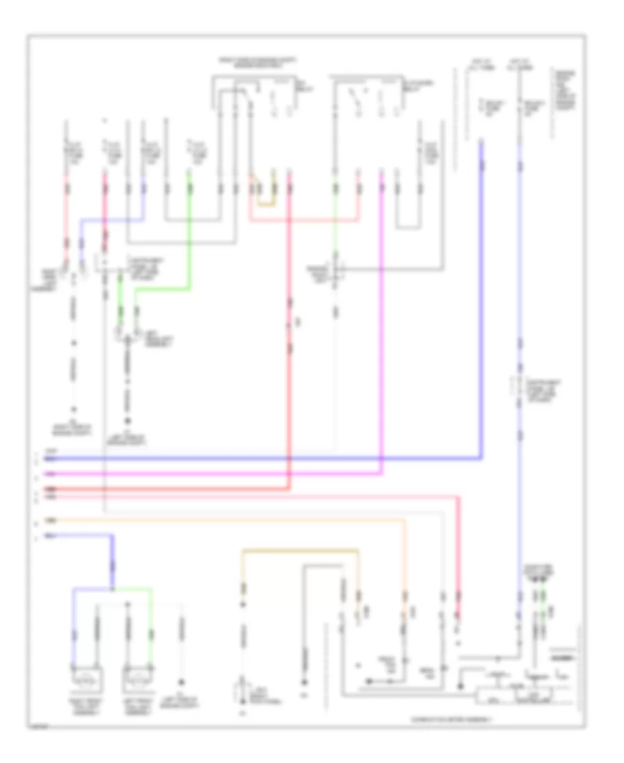Headlights Wiring Diagram, without DRL (2 of 2) for Toyota Yaris L 2014