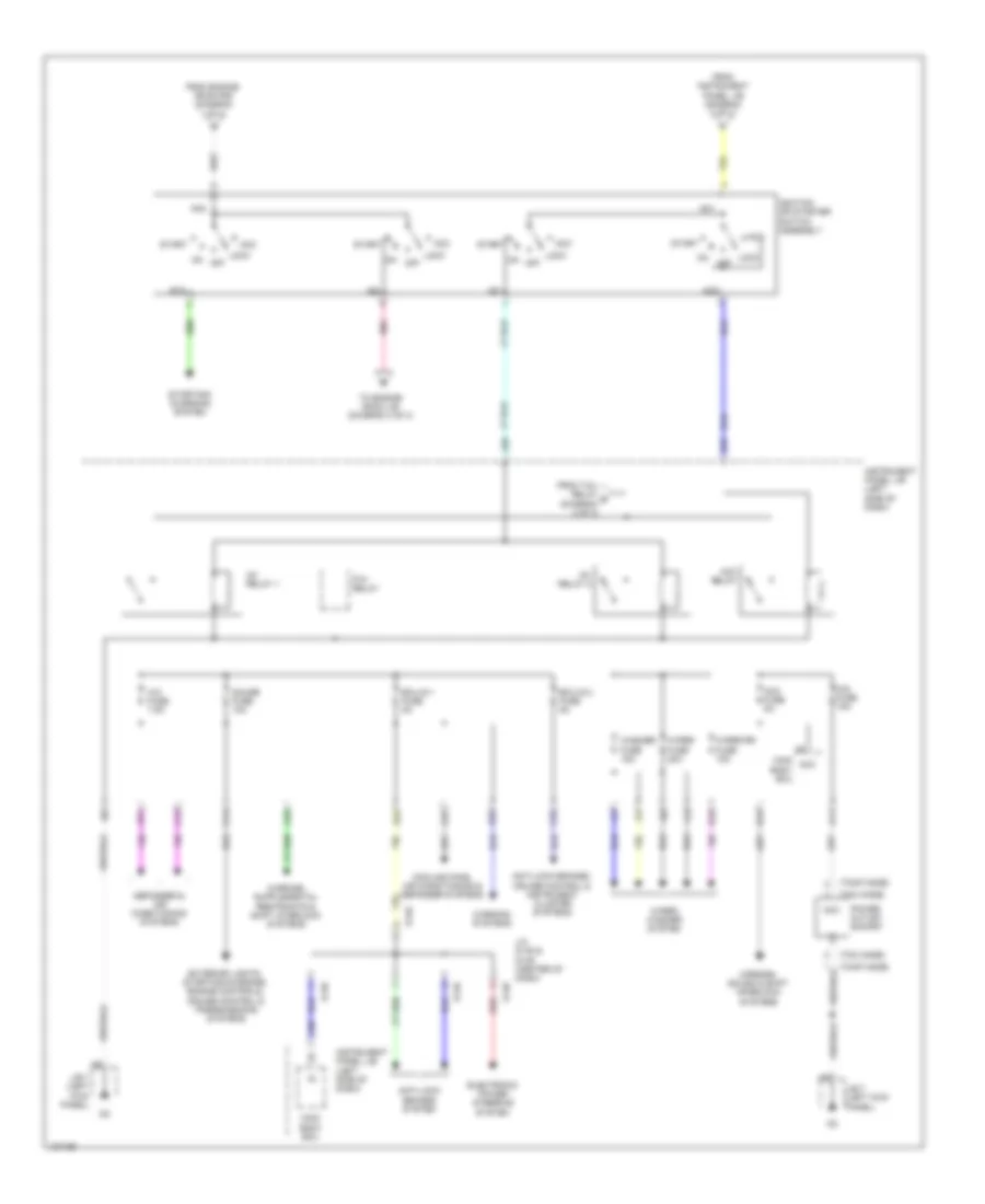 Power Distribution Wiring Diagram (2 of 3) for Toyota Yaris L 2014