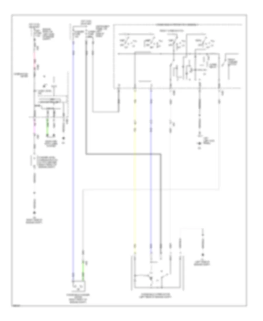 Электросхема передних стеклоочистителей дворников и омывателя лобового стекла для Toyota Yaris L 2014