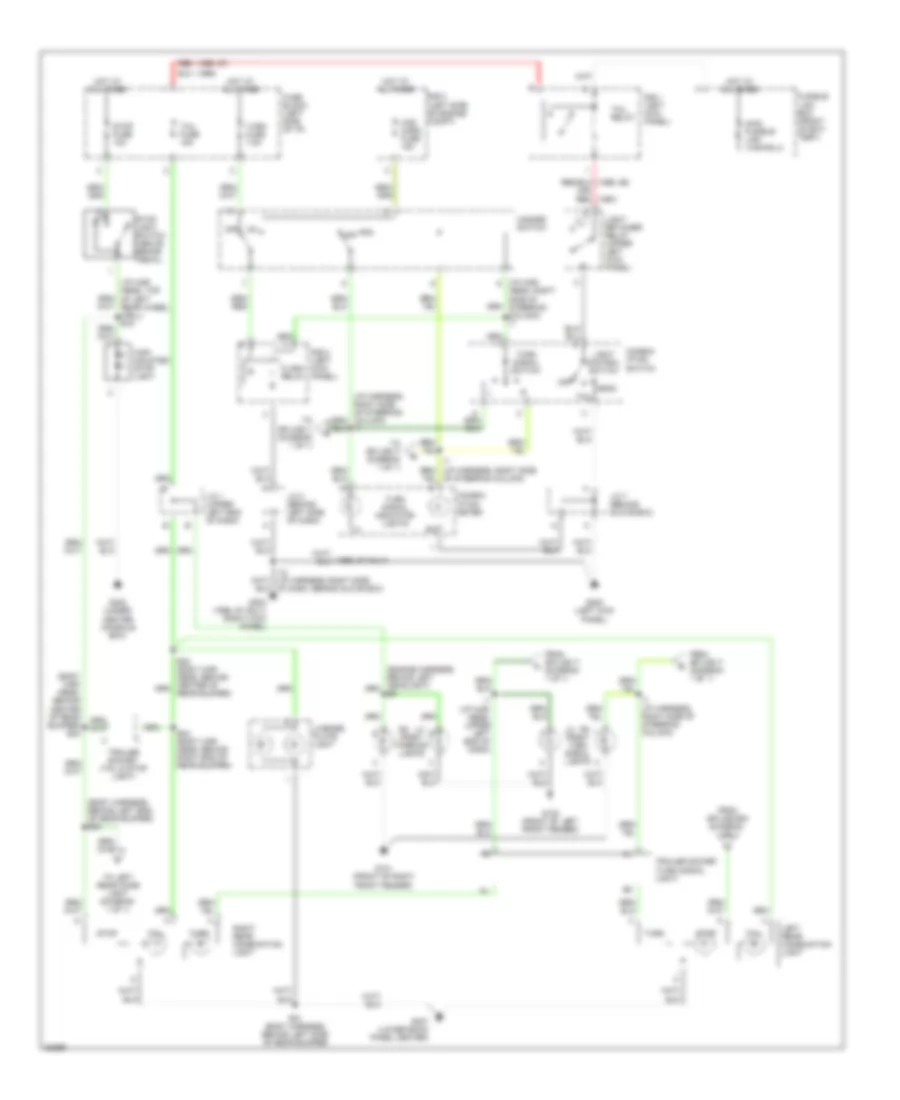 Exterior Lamps Wiring Diagram for Toyota Land Cruiser 1997