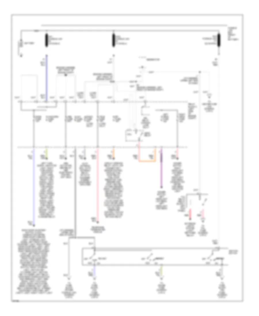 Power Distribution Wiring Diagram 1 of 2 for Toyota Land Cruiser 1997