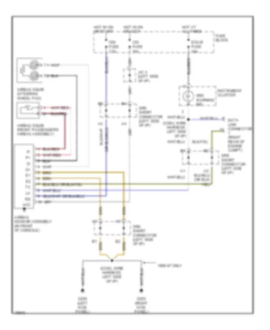 Supplemental Restraint Wiring Diagram for Toyota Land Cruiser 1997
