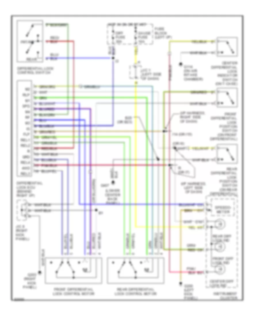 FrontRear Differential Lock Wiring Diagram for Toyota Land Cruiser 1997