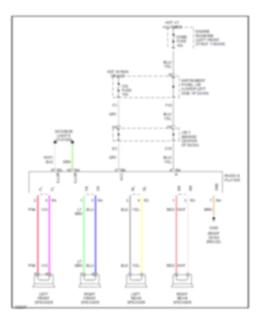Radio Wiring Diagrams for Toyota RAV4 EV 2000