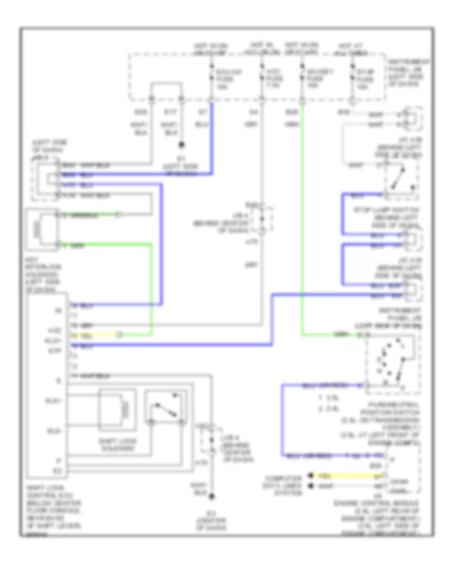 Shift Interlock Wiring Diagram for Toyota RAV4 2008