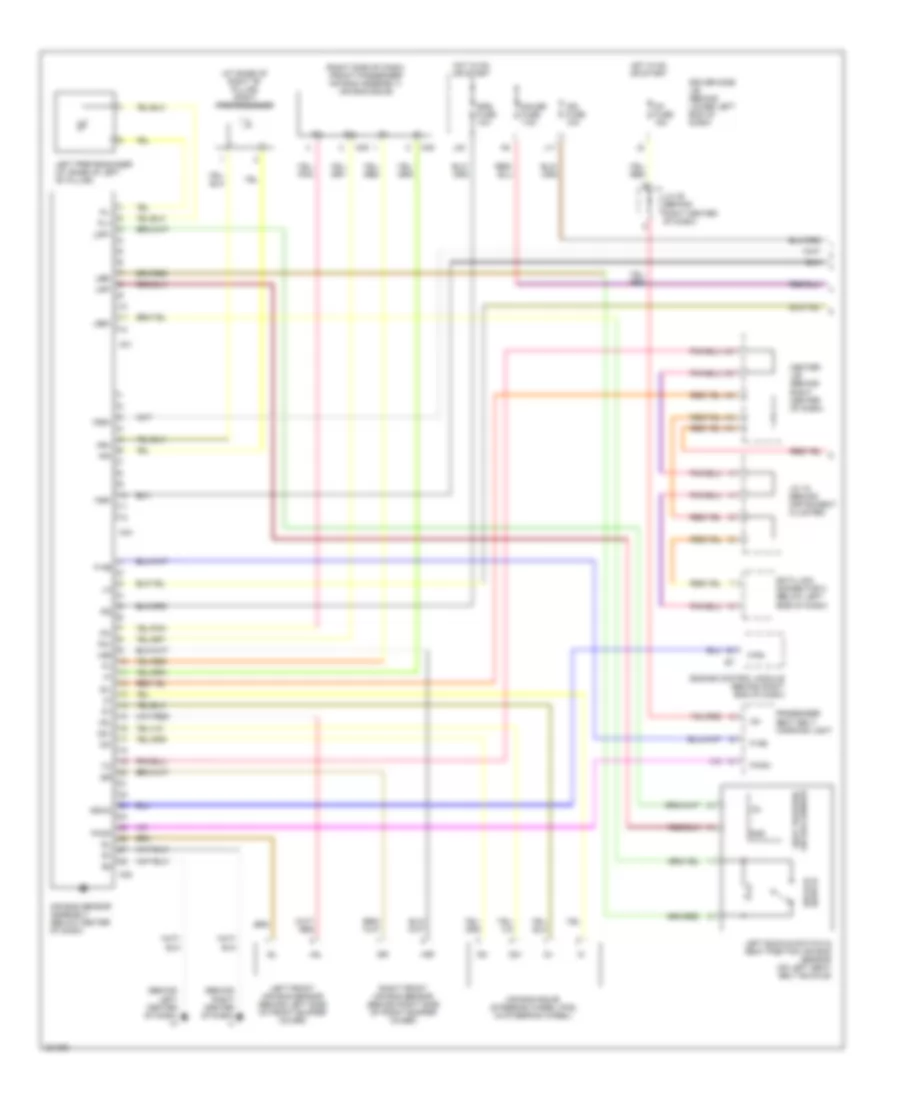 Supplemental Restraints Wiring Diagram, without Side Airbag (1 of 2) for Toyota 4Runner Limited 2006