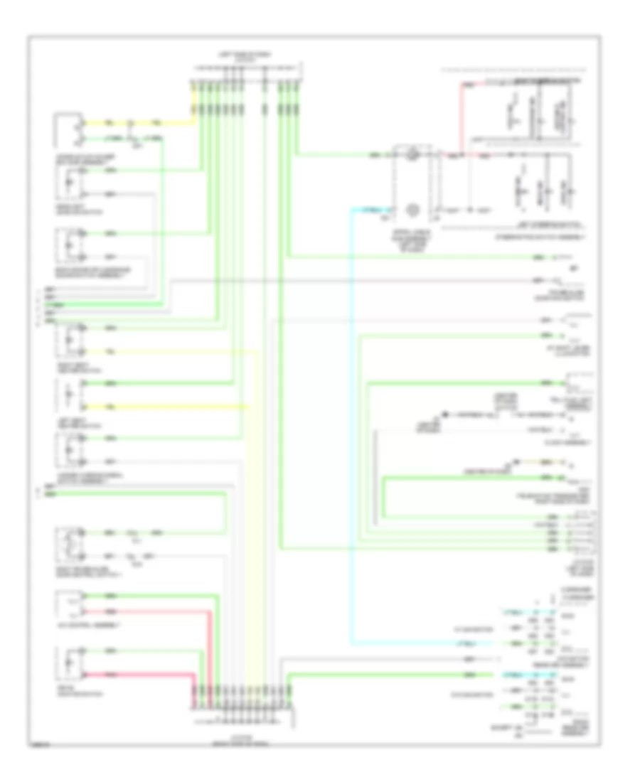Instrument Illumination Wiring Diagram (2 of 2) for Toyota Sienna LE 2012