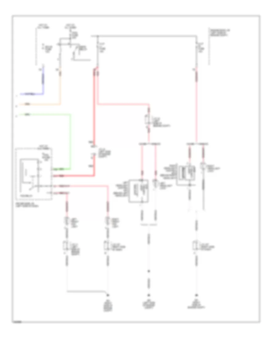 Headlights Wiring Diagram, without DRL (2 of 2) for Toyota Sienna CE 2010