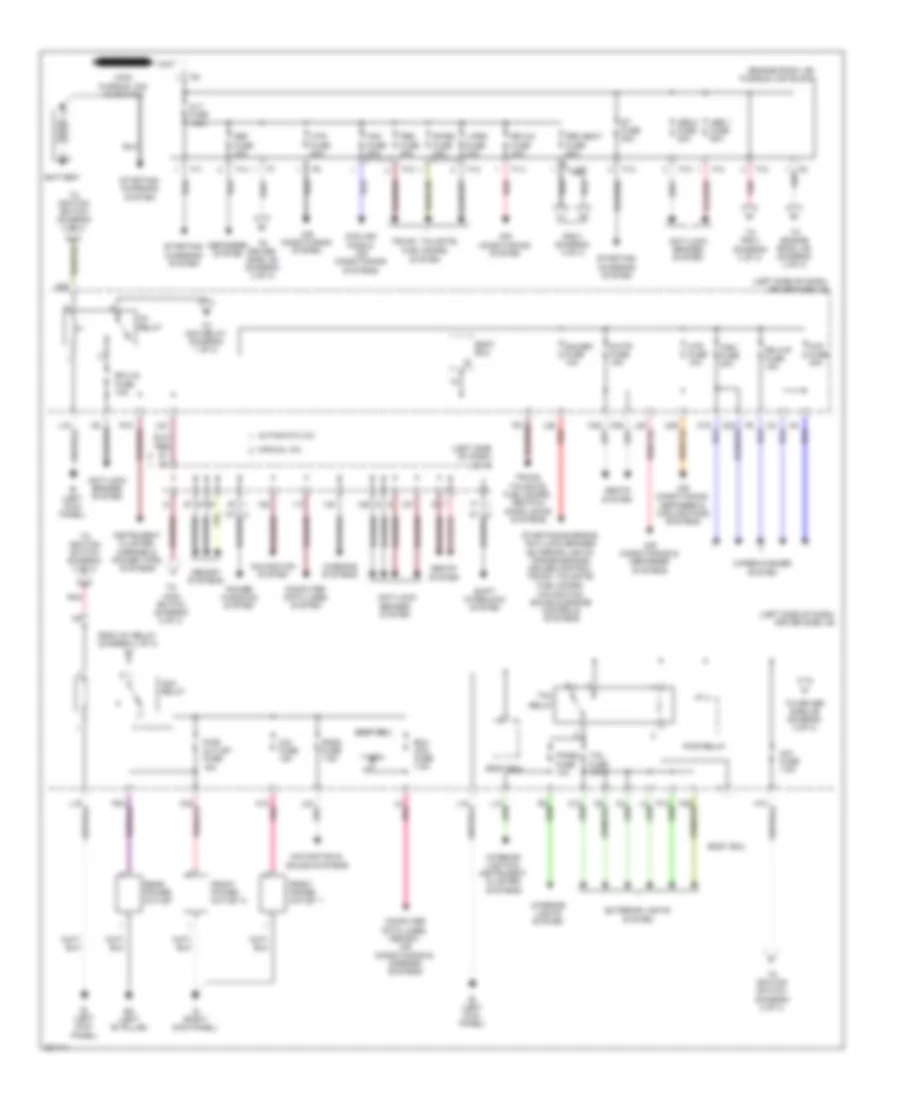 Power Distribution Wiring Diagram 1 of 3 for Toyota Sienna CE 2010