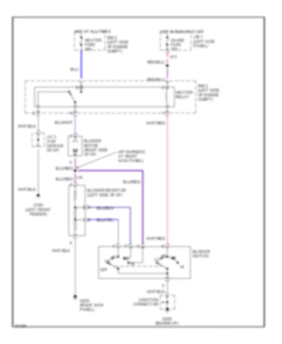 Heater Wiring Diagram for Toyota Paseo 1997
