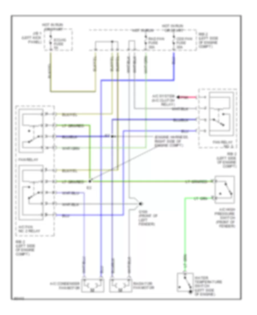Cooling Fan Wiring Diagram for Toyota Paseo 1997