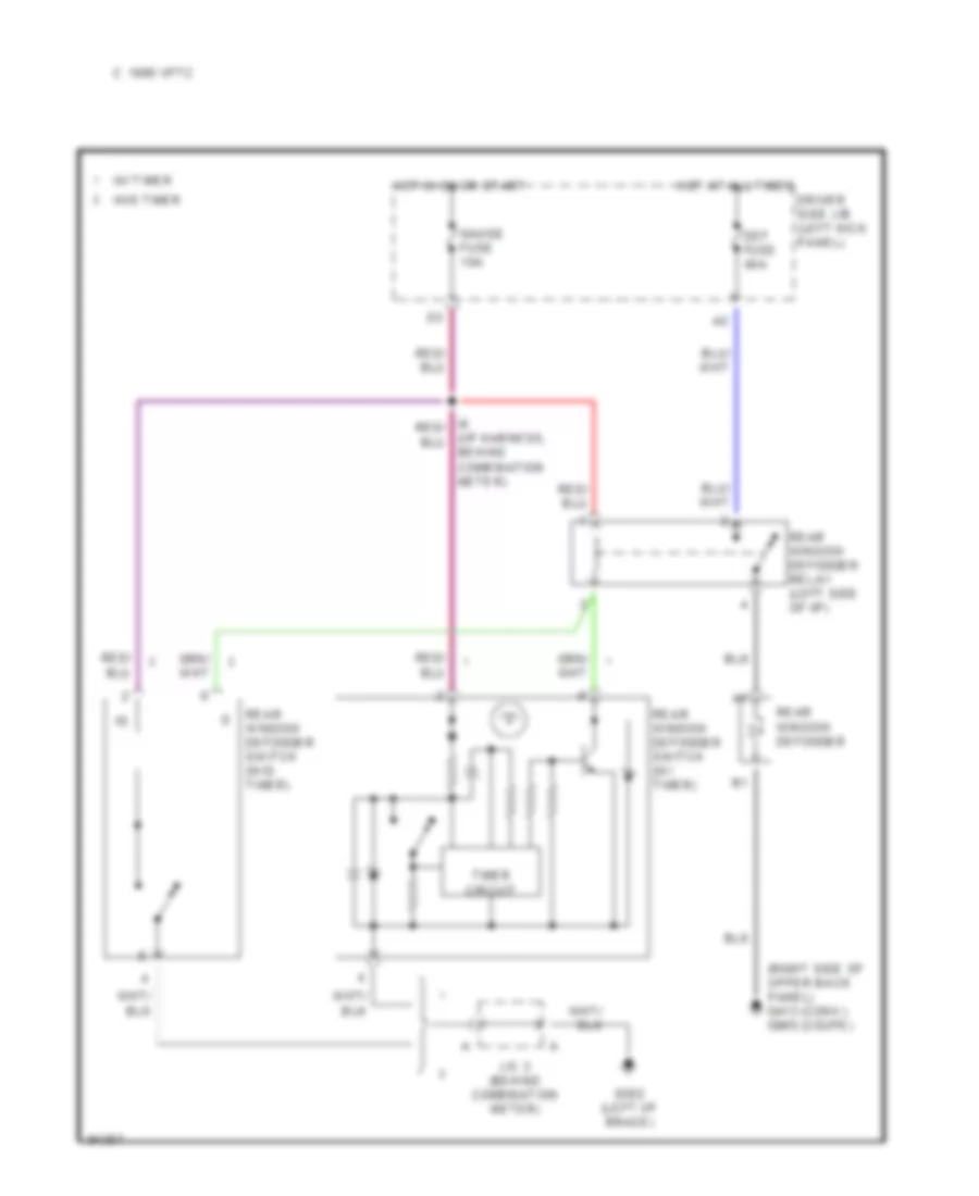 Defogger Wiring Diagram for Toyota Paseo 1997
