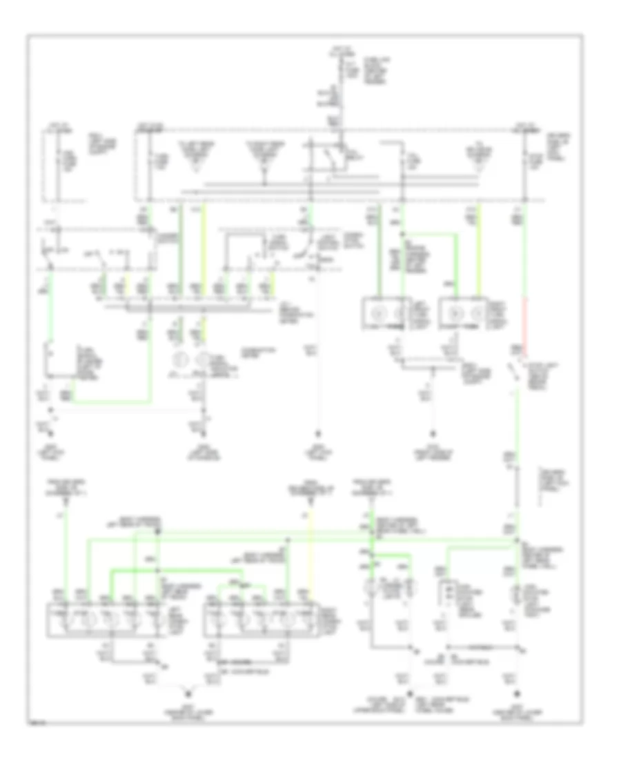 Exterior Lamps Wiring Diagram for Toyota Paseo 1997
