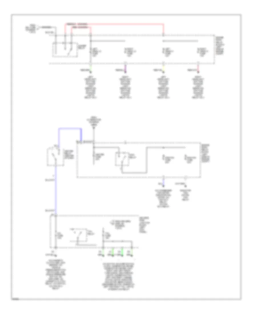 Power Distribution Wiring Diagram (2 of 2) for Toyota Paseo 1997