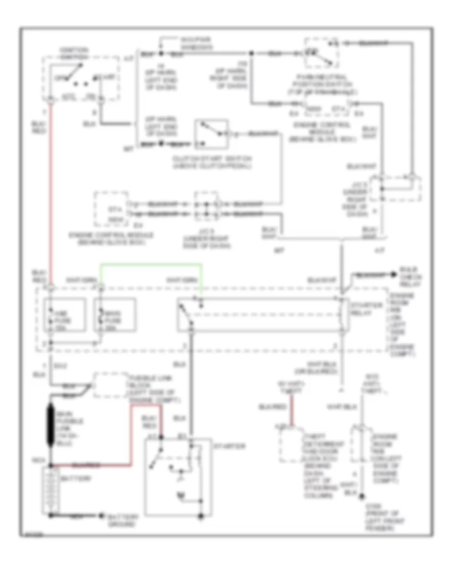 Starting Wiring Diagram for Toyota Paseo 1997