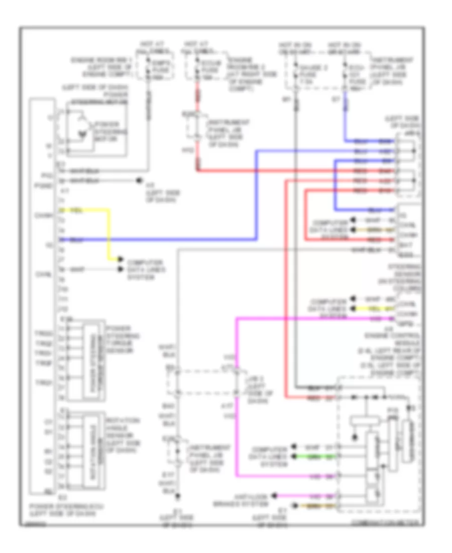 Electronic Power Steering Wiring Diagram for Toyota RAV4 Limited 2008